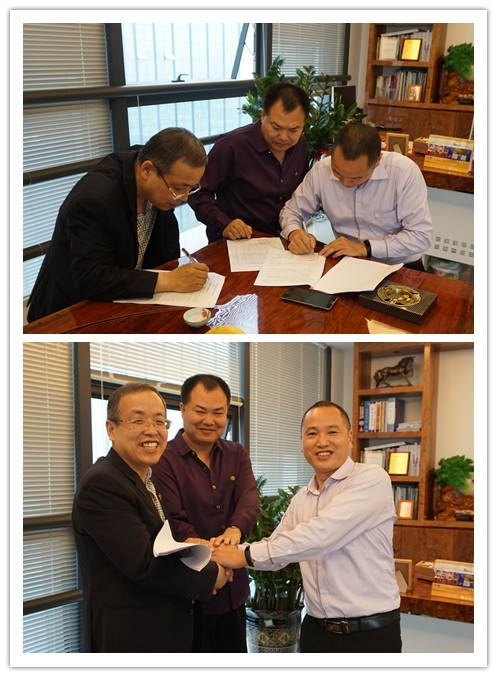 梁董与郑社长对漆强品牌发展非常满意及肯定